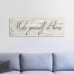 Outlet Kirklands Home Make Yourself at Home Canvas Art Print White