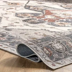 Best Kirklands Home Mali Traditional Medallion Washable Area Rug, 5x8