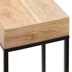 Online Kirklands Home Mango Wood Tabletop Square Side Table Tan
