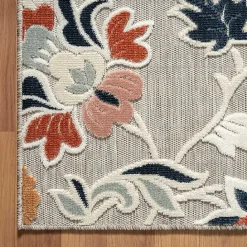 New Kirklands Home Mara Floral Blossom Indoor/Outdoor Area Rug, 5x7