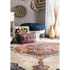 Clearance Kirklands Home Mara Vintage Medallion Area Rug, 5x8 Multi