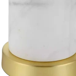 Outlet Kirklands Home Marble and Gold Turret Buffet Lamp White
