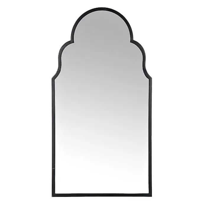 Hot Kirklands Home Maria Metal Arch Wall Mirror Black