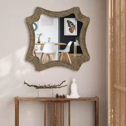 Kirklands Home Marley Natural Woven Rope Wall Mirror