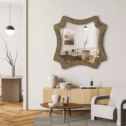 Kirklands Home Marley Natural Woven Rope Wall Mirror