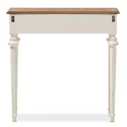 Clearance Kirklands Home Marquetterie Whitewashed Oak Top Console Table