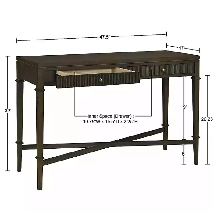Kirklands Home Martha Stewart Console Table Brown