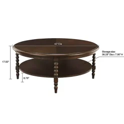 Best Kirklands Home Martha Stewart Round Coffee Table Brown