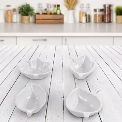 Best Kirklands Home Martha Stewart Ceramic Leaf Dishes, Set of 4 White