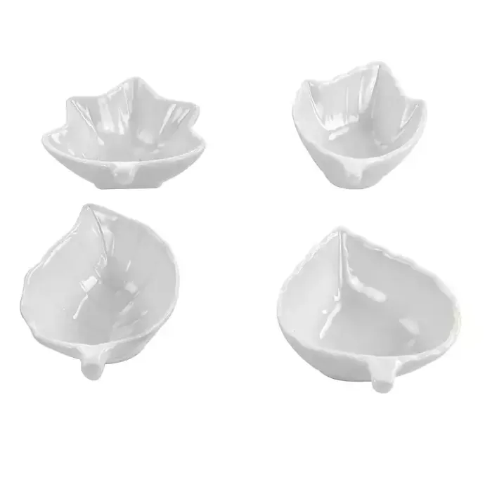 Best Kirklands Home Martha Stewart Ceramic Leaf Dishes, Set of 4 White