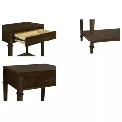 New Kirklands Home Martha Stewart Dark Wood Nightstand Brown