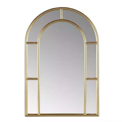 Online Kirklands Home Martha Stewart Gold Paned Arch Wall Mirror