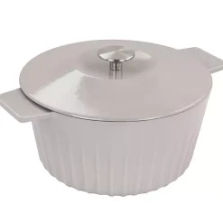 Best Kirklands Home Martha Stewart Ribbed 5 Quart Dutch Oven Gray