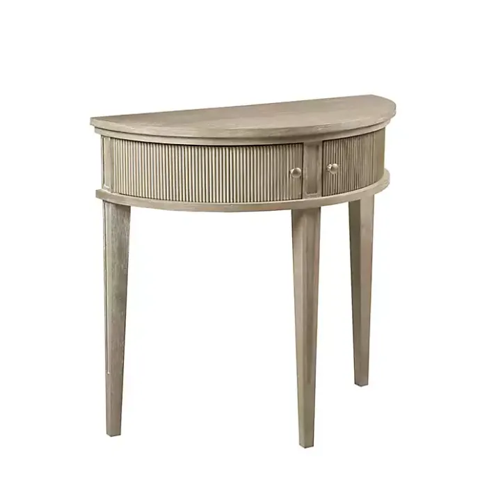 Discount Kirklands Home Martha Stewart Half Moon Console Table Tan