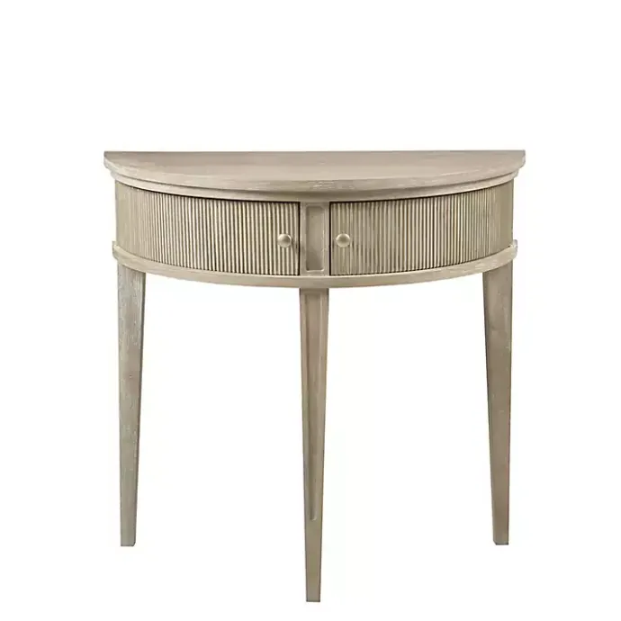Discount Kirklands Home Martha Stewart Half Moon Console Table Tan