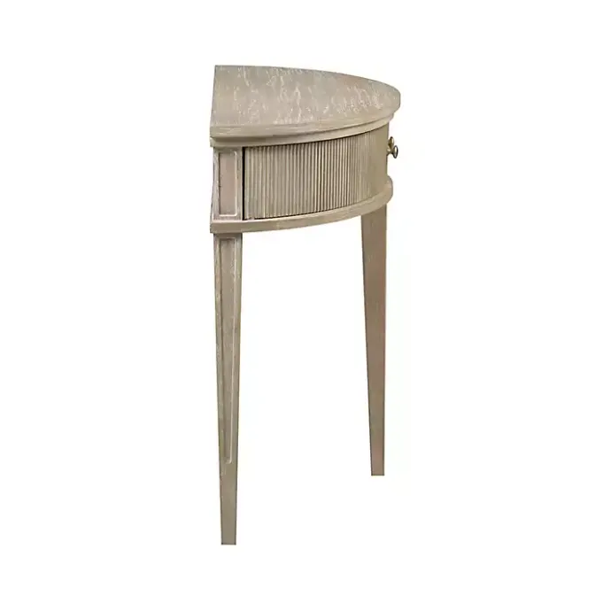 Discount Kirklands Home Martha Stewart Half Moon Console Table Tan