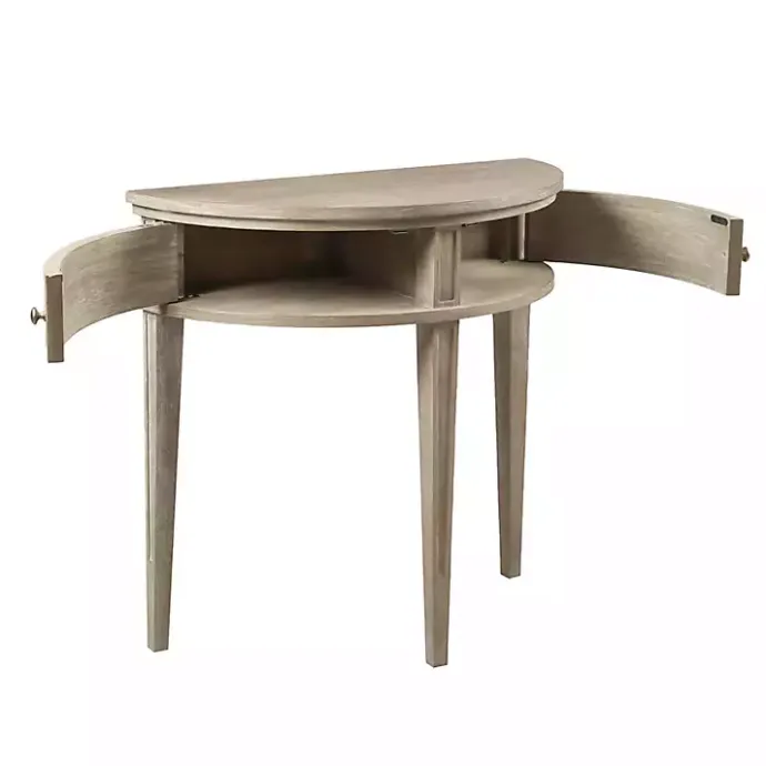 Discount Kirklands Home Martha Stewart Half Moon Console Table Tan