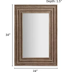 Online Kirklands Home Martha Stewart Natural Naomi Wall Mirror Brown