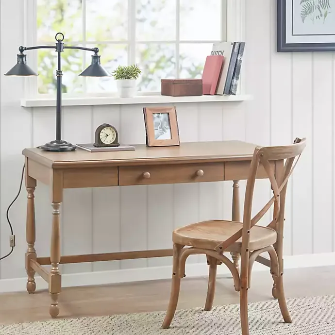 Hot Kirklands Home Martha Stewart Natural Wood Turned Legs Desk