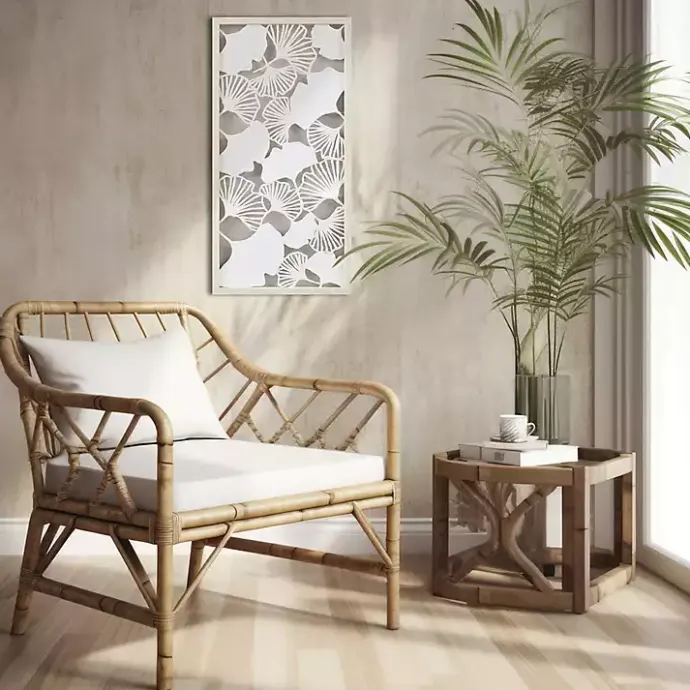 Discount Kirklands Home Martha Stewart Rice Paper Ginkgo Leaf Wall Plaque White