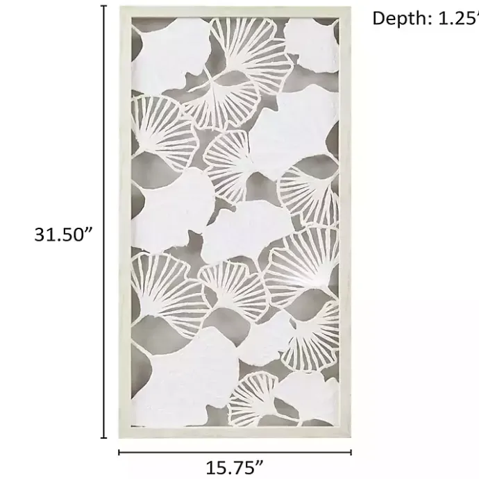 Discount Kirklands Home Martha Stewart Rice Paper Ginkgo Leaf Wall Plaque White