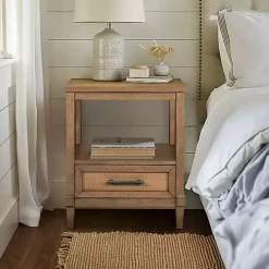 Sale Kirklands Home Martha Stewart Toasted Almond Wood Nightsd Tan