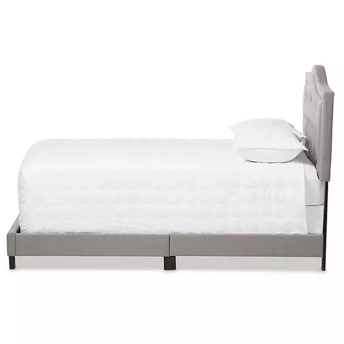 Outlet Kirklands Home Mary Light Button Tufted Full Bed Frame Gray