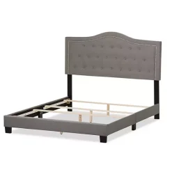 Outlet Kirklands Home Mary Light Button Tufted Full Bed Frame Gray