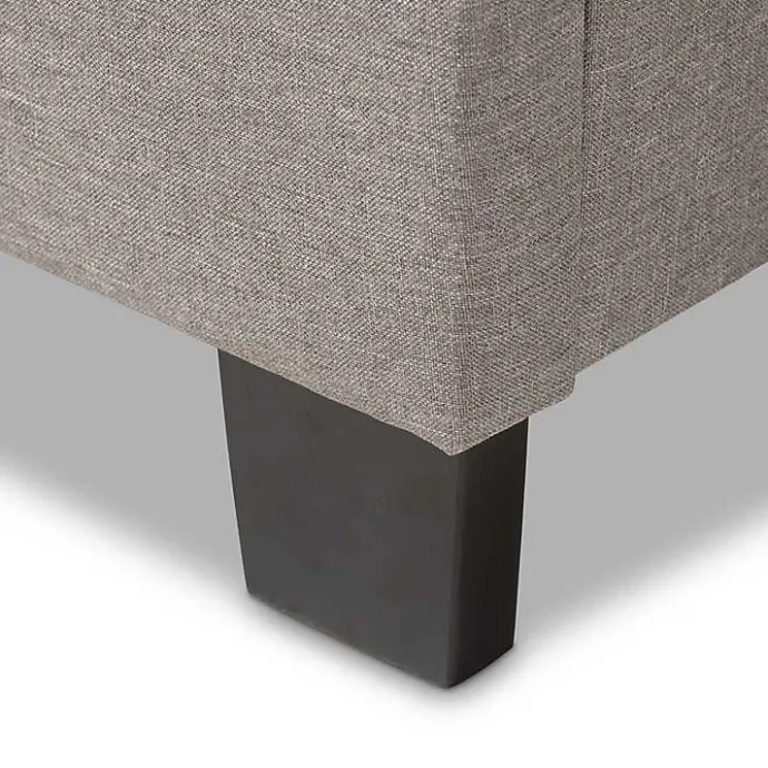 Outlet Kirklands Home Mary Light Button Tufted Full Bed Frame Gray