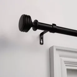 Kirklands Home Matte Duke Curtain Rod, 120 in. Black