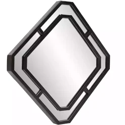 Discount Kirklands Home Matte Black Geometric Square Wall Mirror