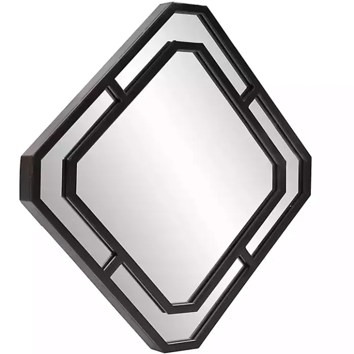 Discount Kirklands Home Matte Black Geometric Square Wall Mirror
