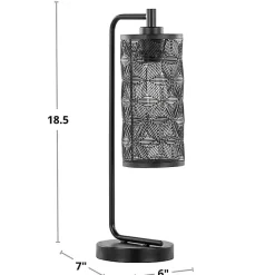 Clearance Kirklands Home Matte Metal Cutout Table Lamps, Set of 2 Black