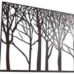 Hot Kirklands Home Matte Metal Tree Frame Wall Plaque Black