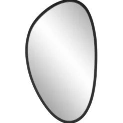Online Kirklands Home Matte Black Modern Asymmetrical Wall Mirror