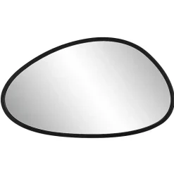 Online Kirklands Home Matte Black Modern Asymmetrical Wall Mirror
