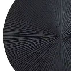 Hot Kirklands Home Matte Ribbed Sunburst Wall Plates, Set of 3 Black