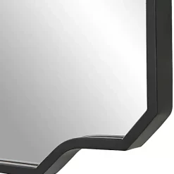Discount Kirklands Home Matte Black Thin Linear Iron Frame Wall Mirror