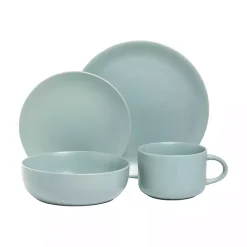 Outlet Kirklands Home Matte Mineral Kera 16-pc. Dinnerware Set Blue