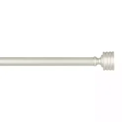 Hot Kirklands Home Matte Nickel Stacked Cylinder Curtain Rod, 120 in.