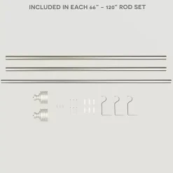 Hot Kirklands Home Matte Nickel Stacked Cylinder Curtain Rod, 120 in.