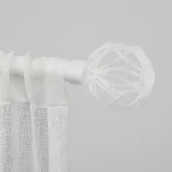 Online Kirklands Home Matte White Open Sphere Curtain Rod, 72 in.