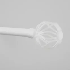 Online Kirklands Home Matte White Open Sphere Curtain Rod, 72 in.