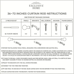Online Kirklands Home Matte White Open Sphere Curtain Rod, 72 in.