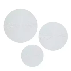 Hot Kirklands Home Matte Ribbed Sunburst Wall Plates, Set of 3 White