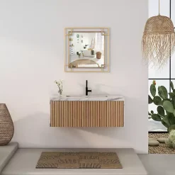 Discount Kirklands Home Mavis Bronze Open Square Frame Wall Mirror