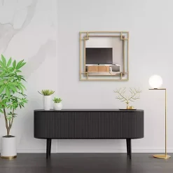 Discount Kirklands Home Mavis Bronze Open Square Frame Wall Mirror