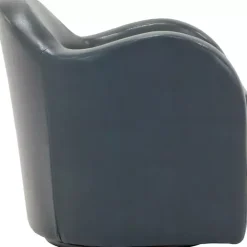 Discount Kirklands Home Max Faux Leather Swivel Club Accent Chair Blue