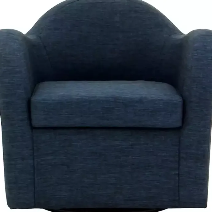 New Kirklands Home Max Navy Swivel Club Accent Chair Blue