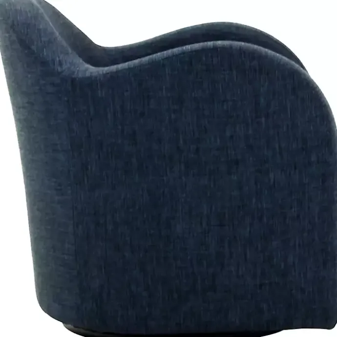 New Kirklands Home Max Navy Swivel Club Accent Chair Blue